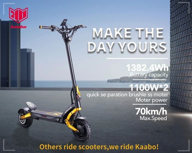 Повнопривідний електросамокат Kaabo Mantis King GT 60v 24ah Samsung e_sc_Mantis King GT фото